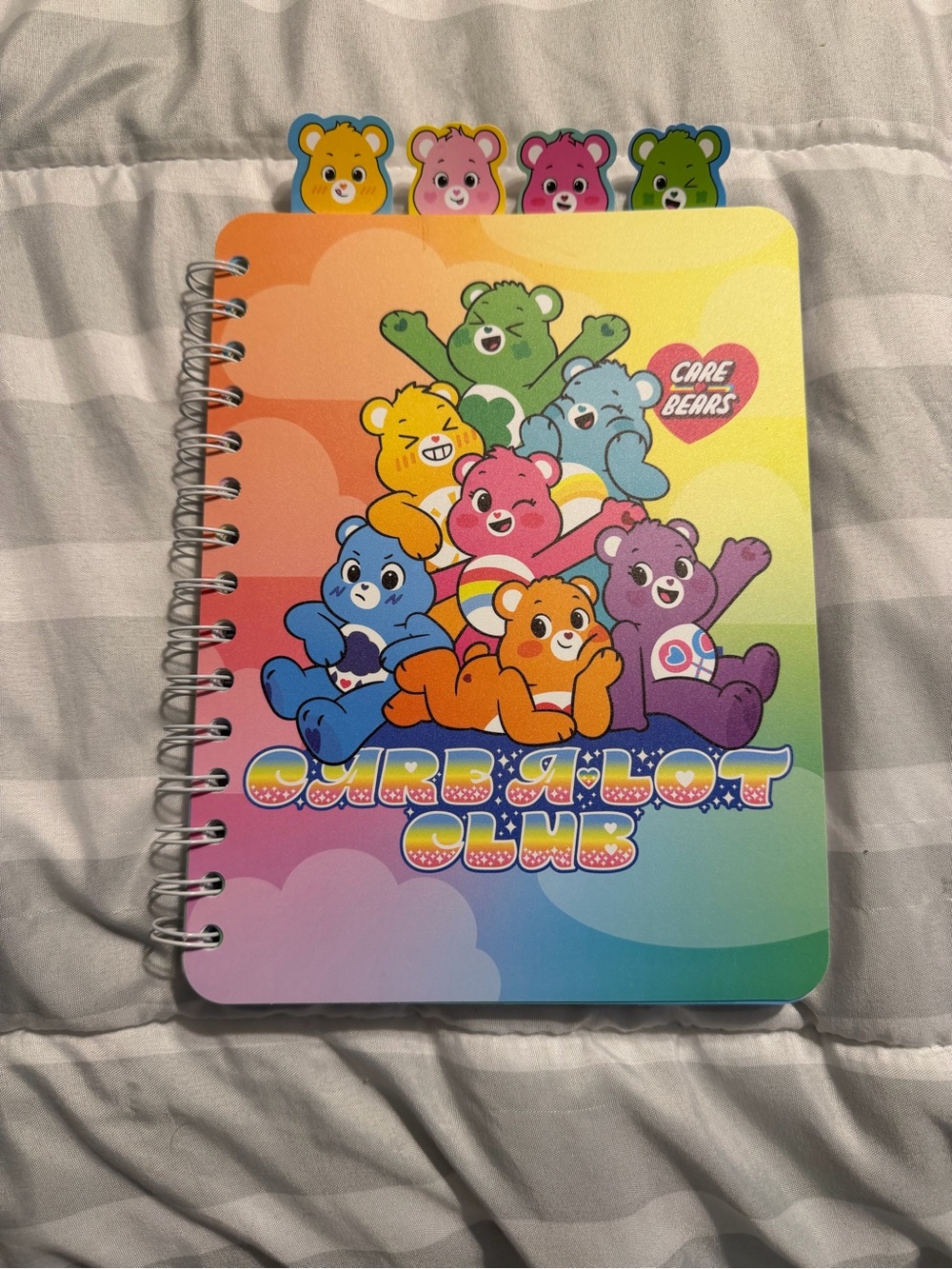 Care Bears Rainbow Gradient Spiral Notebook with Colorful Characters